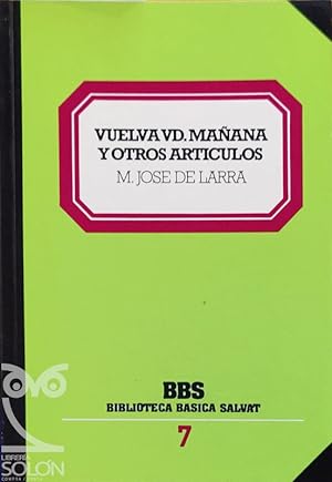 Seller image for Vuelva usted maana y otros artculos for sale by LIBRERA SOLN