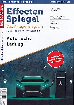 Bild des Verkufers fr Effecten Spiegel Nr.4/2022 zum Verkauf von Buchhandlung & Antiquariat Rother