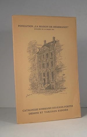 Catalogue sommaire des eaux-fortes, dessins et tableaux esposés