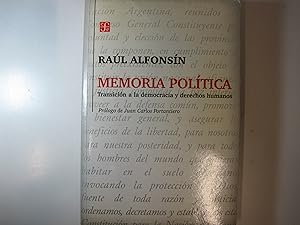 Seller image for MEMORIA POLTICA. TRANSICIN A LA DEMOCRACIA Y DERECHOS HUMANOS. for sale by Costa LLibreter