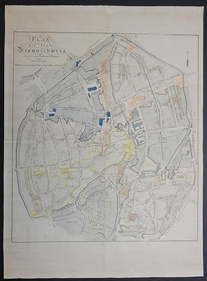Plan der Stadt Braunschweig, entworfen vom Hauptmann Culemann 1798. Berichtiget 1804, Kolorierter...