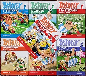 Bild des Verkufers fr Asterix Italian Edition Seven Volume Lot. (Asterix e i britanni. Asterix e la zizzania. Asterix il gallico. Asterix e i normanni. Asterix legionario. Asterix e i goti. L'odissea di Asterix) zum Verkauf von Parigi Books, Vintage and Rare