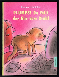 Plumps! Da fällt der Bär vom Stuhl. -