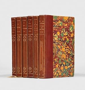 Seller image for A set of six Tauchnitz editions. [Consisting of:] De Profundis and The Ballad of Reading Gaol; Lord Arthur Savile's Crime; Lady Windermere's Fan; An Ideal Husband; The Happy Prince; The Importance of Being Earnest. for sale by Peter Harrington.  ABA/ ILAB.