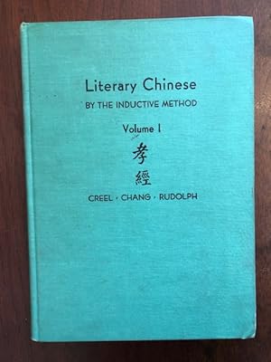 Imagen del vendedor de Literary Chinese by the Inductive Method, Volume 1: The Hsiao Ching a la venta por Tiber Books