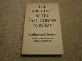 Bild des Verkufers fr The Structure of the East German Economy zum Verkauf von Armadillo Books