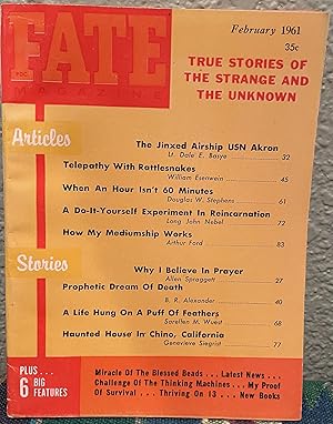 Fate Magazine True Stories of the Strange and the Unknown February 1961 Vol 14 No 2 Issue 131