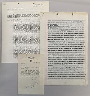 'The Cold Wind and the Warm' (motion picture agreement) (2 items). Typed letter signed (total 3 i...