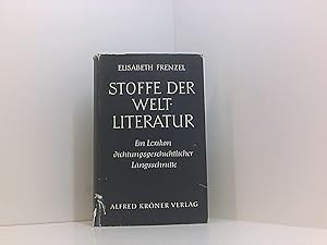 Bild des Verkufers fr Stoffe der Weltliteratur zum Verkauf von Book Broker