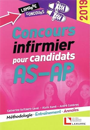 Imagen del vendedor de concours infirmier pour candidats AS-AP ; mthodologie, entranement, annales (dition 2019) a la venta por Chapitre.com : livres et presse ancienne