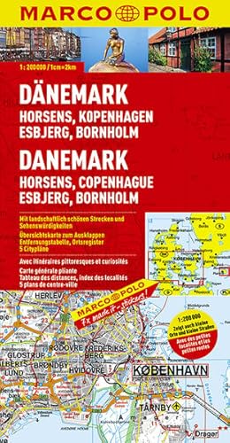 MARCO POLO Karte Dänemark, Horsens, Kobenhavn, Esbierg: Horsens, Kopenhagen, Esbjerg, Bornholm (M...
