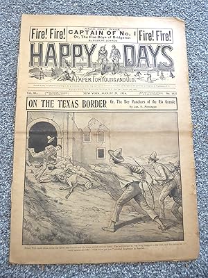 Happy Days Dime Novel On The Texas Border or, The Boy Ranchers of the Rio Grande #1037 August 29,...