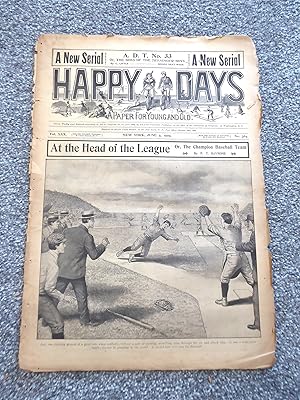 Happy Days Dime Novel At the Head of the League or, The Champion Baseball Team, #764 June 5, 1909