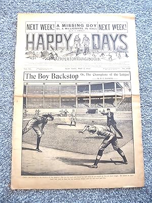 Happy Days Dime Novel The Boy Backstop or, The Champions of the League #1020 May 2, 1914