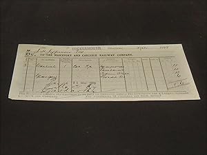 Seller image for The Maryport and Carlisle Railway Company - Receipt issued at Cockermouth station for goods sent in March 1919 for sale by Provan Books