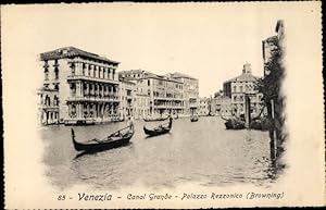 Bild des Verkufers fr Ansichtskarte / Postkarte Venezia Venedig Veneto, Canal Grande, Palazzo Rezzonico zum Verkauf von akpool GmbH