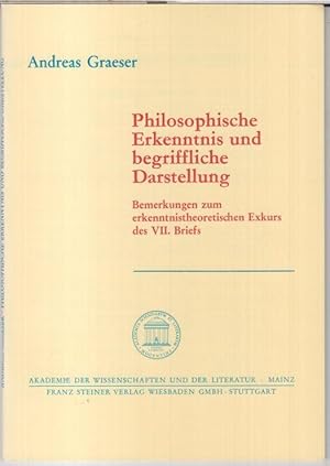 Bild des Verkufers fr Philosophische Erkenntnis und begriffliche Darstellung. Bemerkungen zum erkenntnistheoretischen Exkurs des VII. Briefs ( = Akademie der Wissenschaften und der Literatur, Abhandlungen der Geistes- und sozialwissenschaftlichen Klasse, Jahrgang 1989, Nr. 4 ). zum Verkauf von Antiquariat Carl Wegner