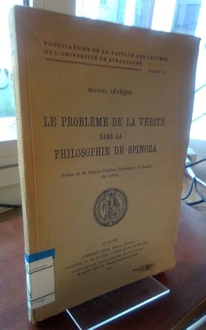 Seller image for Le probleme de la verite dans la philosophie de Spinoza. for sale by Antiquariat Thomas Nonnenmacher