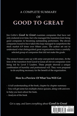 Imagen del vendedor de Summary of Good to Great (Paperback or Softback) a la venta por BargainBookStores