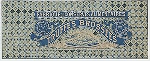 "TRUFFES BROSSÉES DU PÉRIGORD" Etiquette-chromo originale (entre 1890 et 1900)