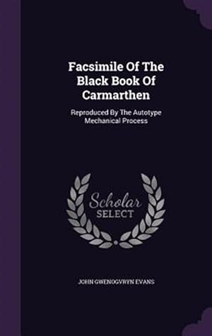Seller image for Facsimile of the Black Book of Carmarthen: Reproduced by the Autotype Mechanical Process for sale by GreatBookPricesUK