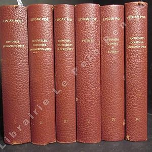 Image du vendeur pour Oeuvres imaginatives et potiques compltes d'Egar Allan Poe (6 volumes) : Histoires extraordinaires - Nouvelles Histoires Extraordinaires - Histoires Grotesques et srieuses - Pomes - Derniers Contes / Eureka - Aventures d'Arthur Gordon Pym mis en vente par Librairie-Bouquinerie Le Pre Pnard