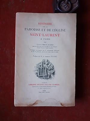 Imagen del vendedor de Histoire de la paroisse et de l'glise Saint-Laurent  Paris a la venta por Librairie de la Garenne