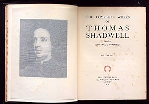 Seller image for The Complete Works of Thomas Shadwell, Volume I for sale by Barnaby