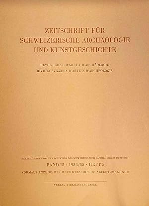 Zeitschrift für schweizerische Archäologie und Kunstgeschichte : ZAK. Schweizerisches Nationalmus...