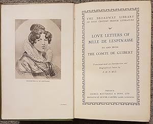 Imagen del vendedor de Love Letters of Mlle de Lespinasse to and from the Comte de Guilbert a la venta por Godley Books