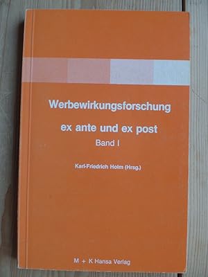 Webewirkungsforschung ex ante und ex post. Band 1. Referate des 2. Planung und Analyse-Symposiums...
