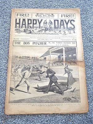 Happy Days dime novel The Boy Pitcher or, The Winning Baseball Nine, #759 May 1, 1909