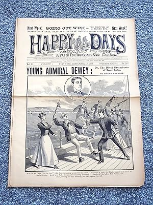 Happy Days dime novel Young Admiral Dewey or The Rival Steamboats of Long Lake, #257 September 16...