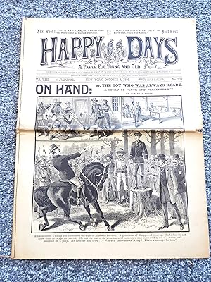 Happy Days dime novel On Hand or, The Boy Who Was Always Ready, A Story of Pluck and Perseverance...