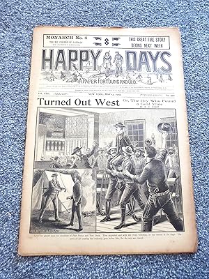 Happy Days dime novel Turned Out West or The Boy Who Found a Gold Mine #552 May 13, 1905