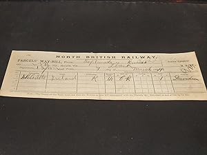 North British Railway Company - Parcels' Way-Bill for carriage from Esplanade to Kinross, 7 March...