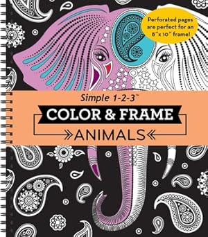 Imagen del vendedor de Color & Frame - Animals (Adult Coloring Book) (Spiral Bound, Comb or Coil) a la venta por BargainBookStores