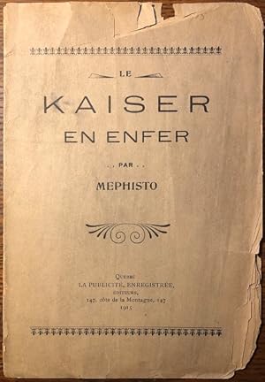 Le Kaiser en Enfer. Par Mephisto.