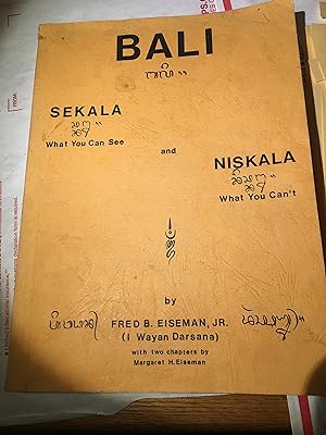 Imagen del vendedor de Bali. Sekala and Niskala a la venta por Bristlecone Books  RMABA