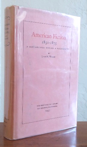Seller image for American Fiction 1851-1875: A Contribution Toward a Bibliography for sale by Structure, Verses, Agency  Books