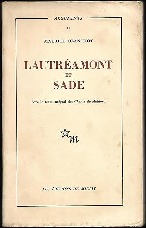 Imagen del vendedor de LAUTRAMONT et SADE - avec le texte intgral des Chants de Maldoror a la venta por Liseronsblancs