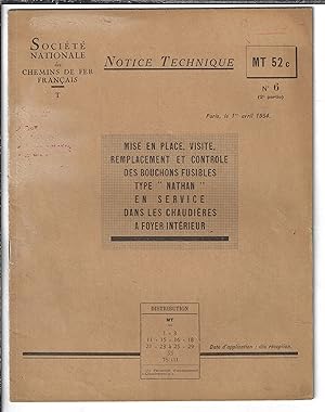 Notice technique MT 52c N°6 (2e partie) 1er avril 1954