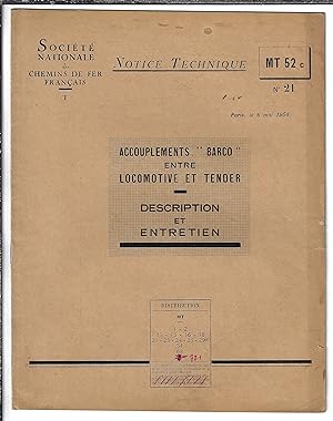 Notice technique MT 52c N°21 6 mai 1954