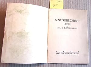 Seller image for Singseelchen. Lieder. for sale by Versandantiquariat Dr. Wolfgang Ru