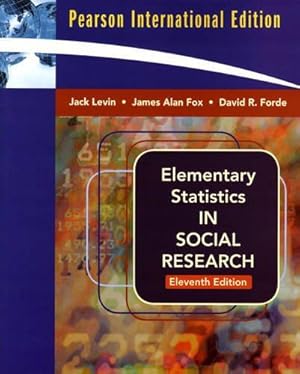 Imagen del vendedor de Elementary Statistics in Social Research: International Edition a la venta por WeBuyBooks