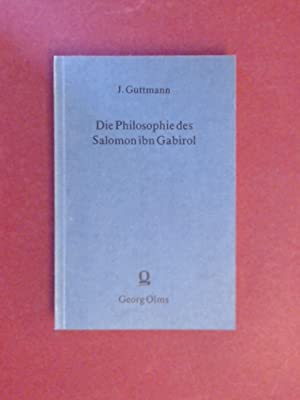 Seller image for Die Philosophie des Salomon ibn Gabirol for sale by Grimbergen Booksellers