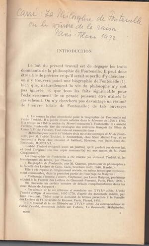 Immagine del venditore per La Philosophie de Fontenelle (-ou le Sourire de la Raison). venduto da Antiquariat Carl Wegner