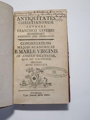 Bild des Verkufers fr Antiquitates Christianorum. zum Verkauf von Antiquariat Bookfarm