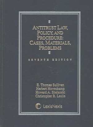 Imagen del vendedor de Antitrust Law, Policy, and Procedure : Cases, Materials, Problems a la venta por GreatBookPricesUK