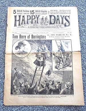 Happy Days dime novel Tom Barry of Barrington or The Hero of No. 4: A Story of Brave Young Fireme...